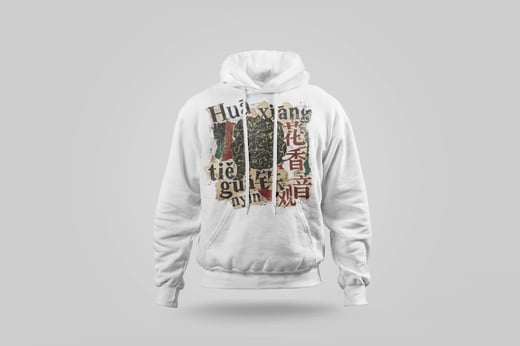 Hoodie — Floral Tie Guan Yin